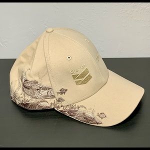 Chevron Outdoors Fishing Embroidered Hat. Adult Adjustable. New Without Tags